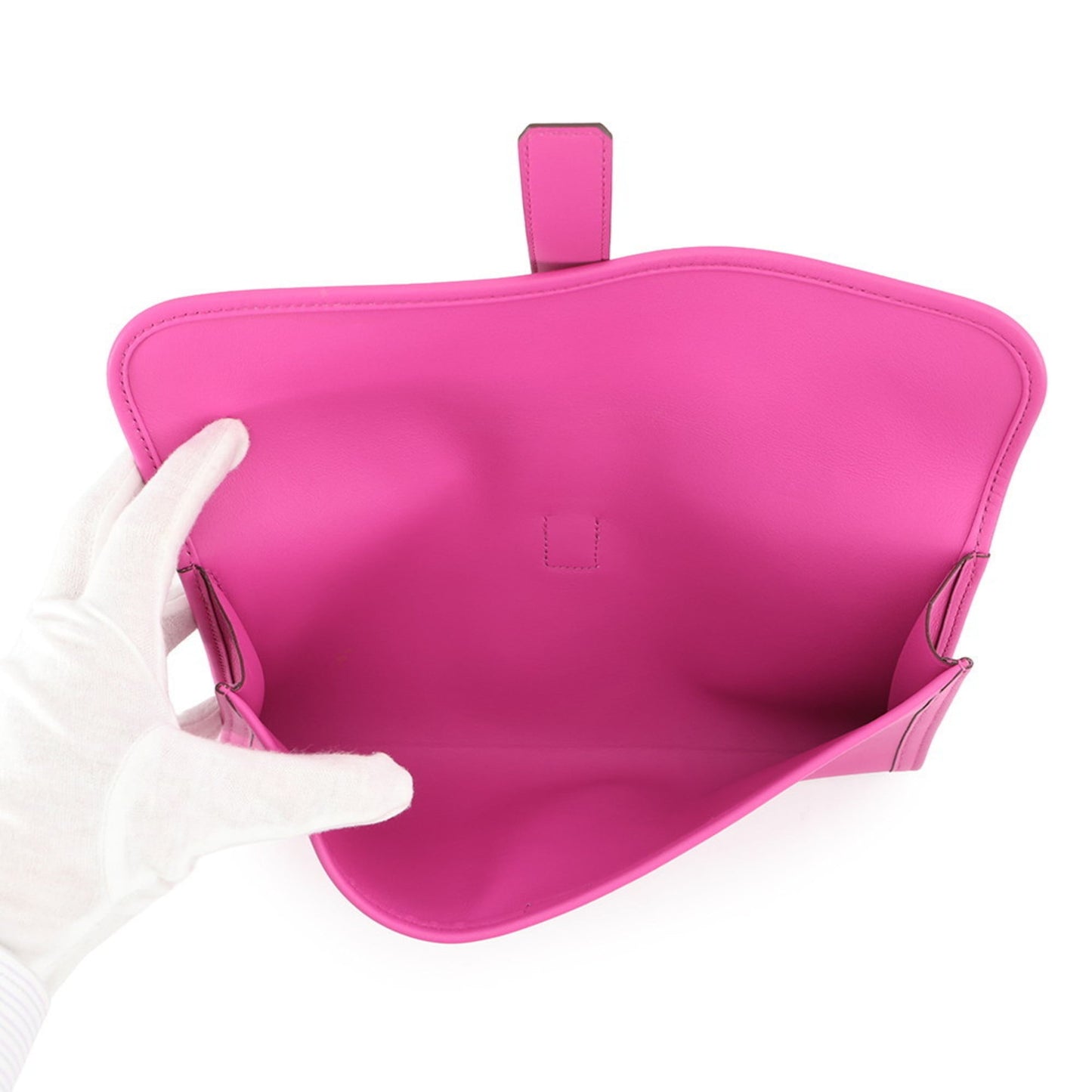 Hermes Jige Elan Magnolia Swift clutch bag.