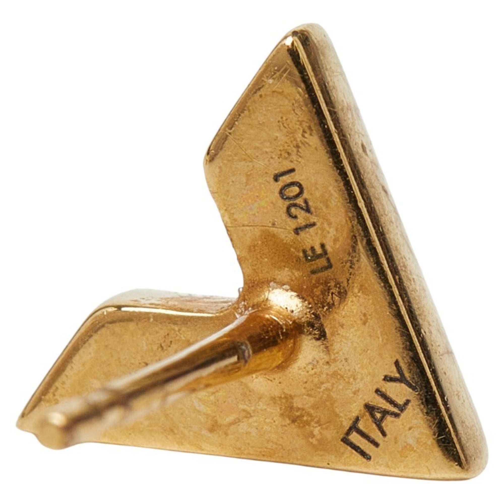 Louis Vuitton Essential V Stud Earrings M68153 Gold Plated Women's LOUIS VUITTON
