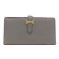 Hermes Hermès Bearn Soufflet Gold Hardware Long Wallet Epson Women's