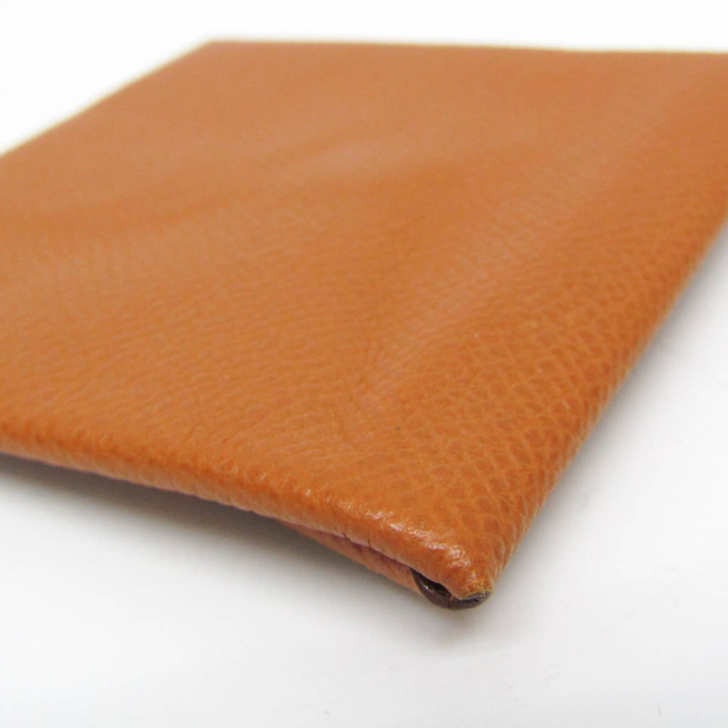 Hermes Bastia Women's Epsom Leather Coin Purse/coin Case Brown