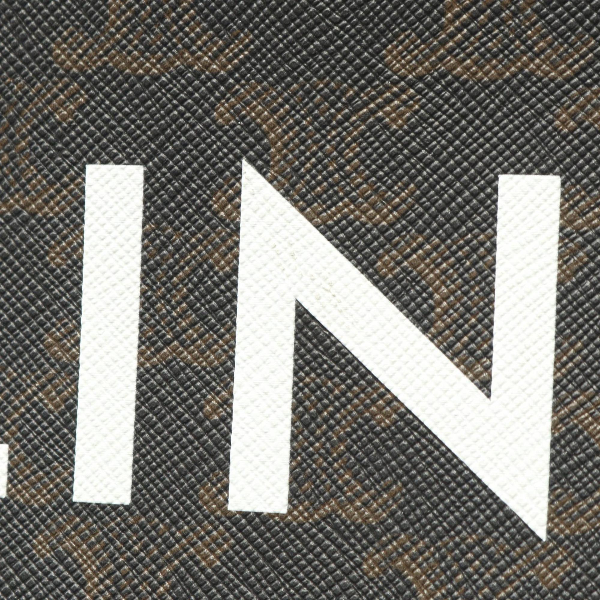 Celine Small Vertical Cabas Triomphe Tote Bag, Coated Canvas and Leather, Women's, Black Brown, 191542