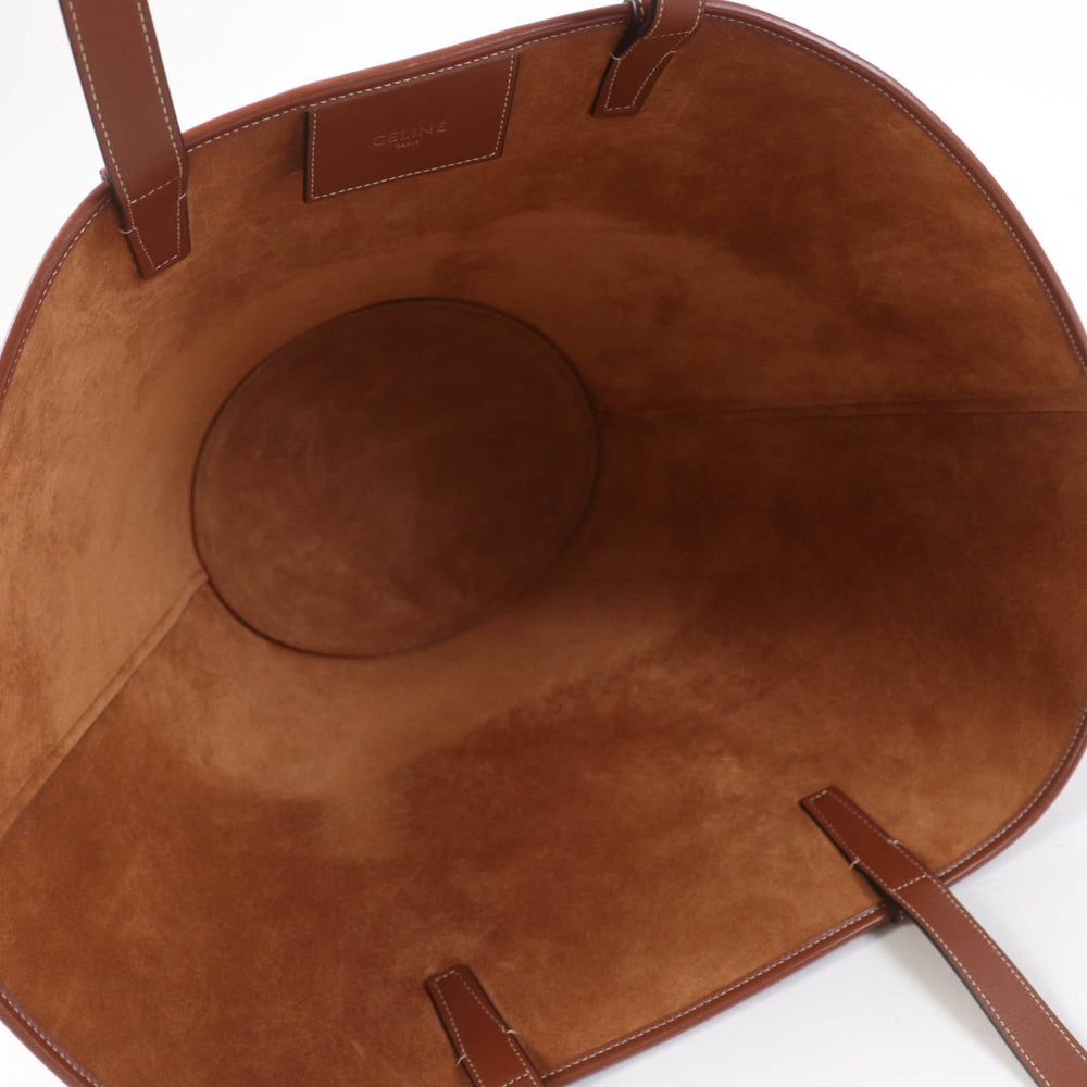 CELINE Cuir Triomphe Coufun Medium Tote Bag in Tan Smooth Calfskin (196953DU3.04LU) with Dust Bag, Made Italy, Women's — Like New