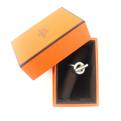 HERMES Croisette Ring, AG925, 2023 model, Silver, Size 51 (equivalent to Japanese size), with box, Made in Italy, Weight: 16.5g, Women's — Like New