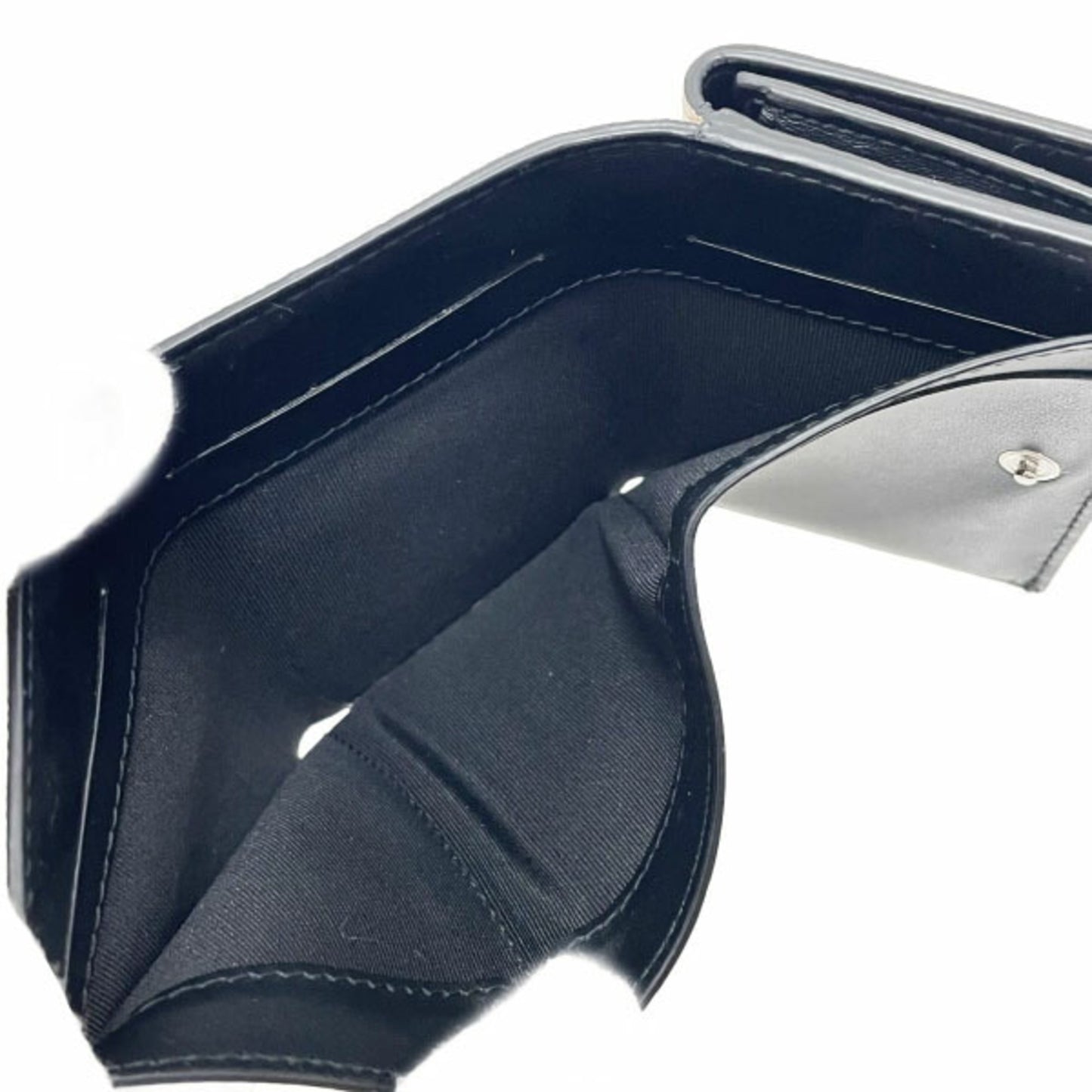 Burberry Check Trifold Wallet, PVC Leather, Beige, Black, BURBERRY Double Wallet AANN-15824