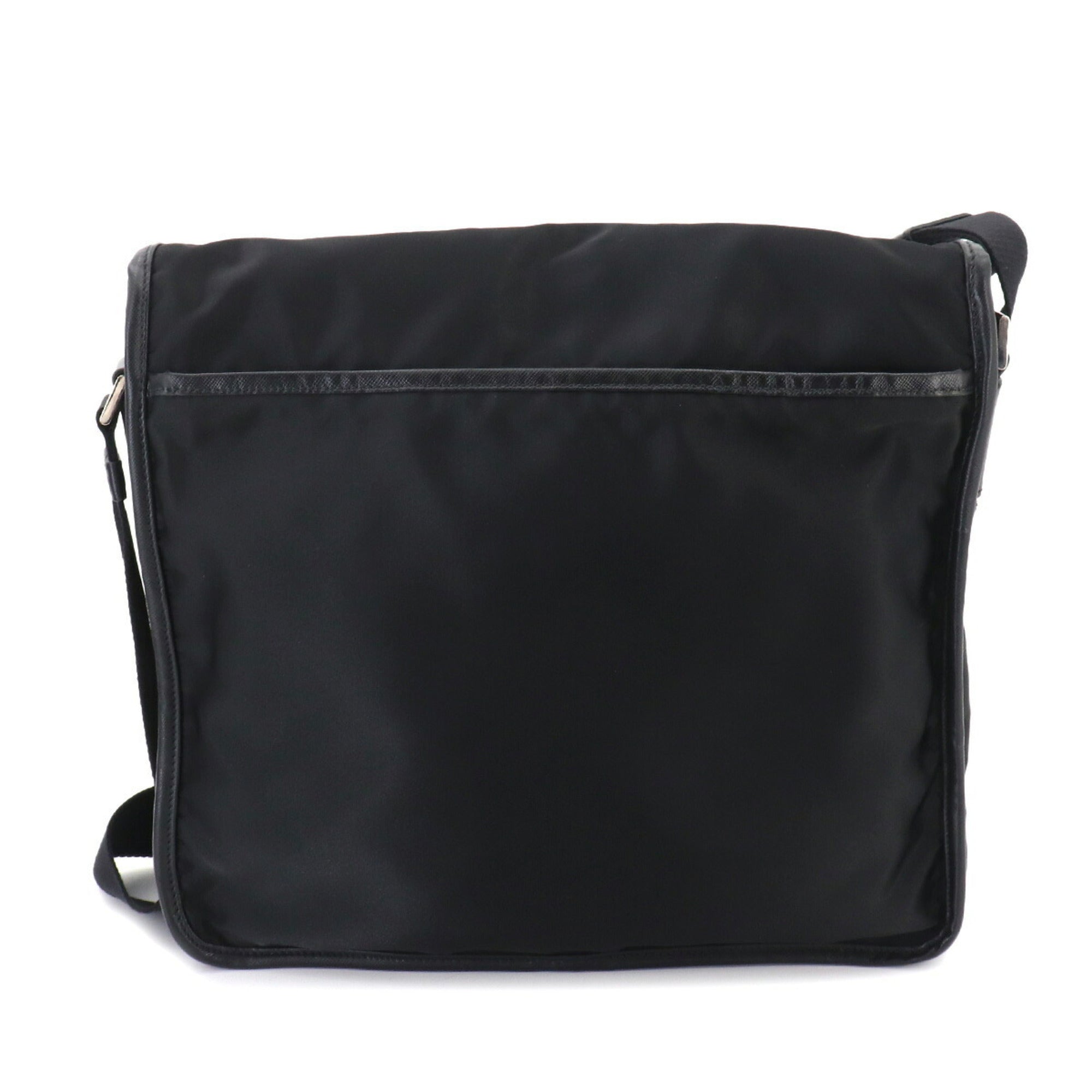 Prada PRADA Shoulder Handbag Nylon Saffiano Leather Nero Black V166 Messenger Bag — New - Store Return