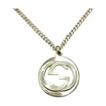 Gucci Men's Interlocking G Logo Necklace in Silver 925