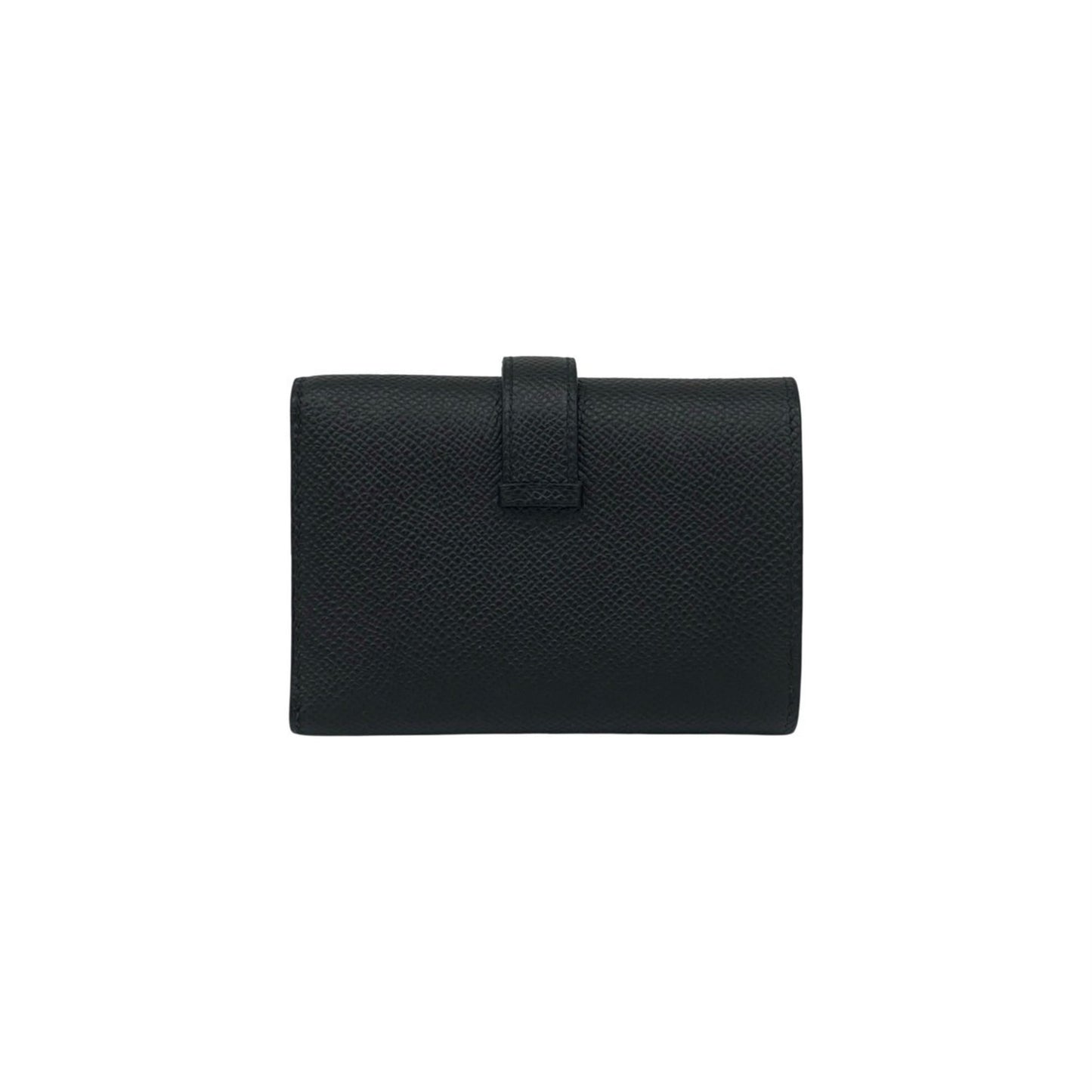 W-stamped HERMES Bearn Combination Epsom Leather Tri-fold Wallet, Black, 97610