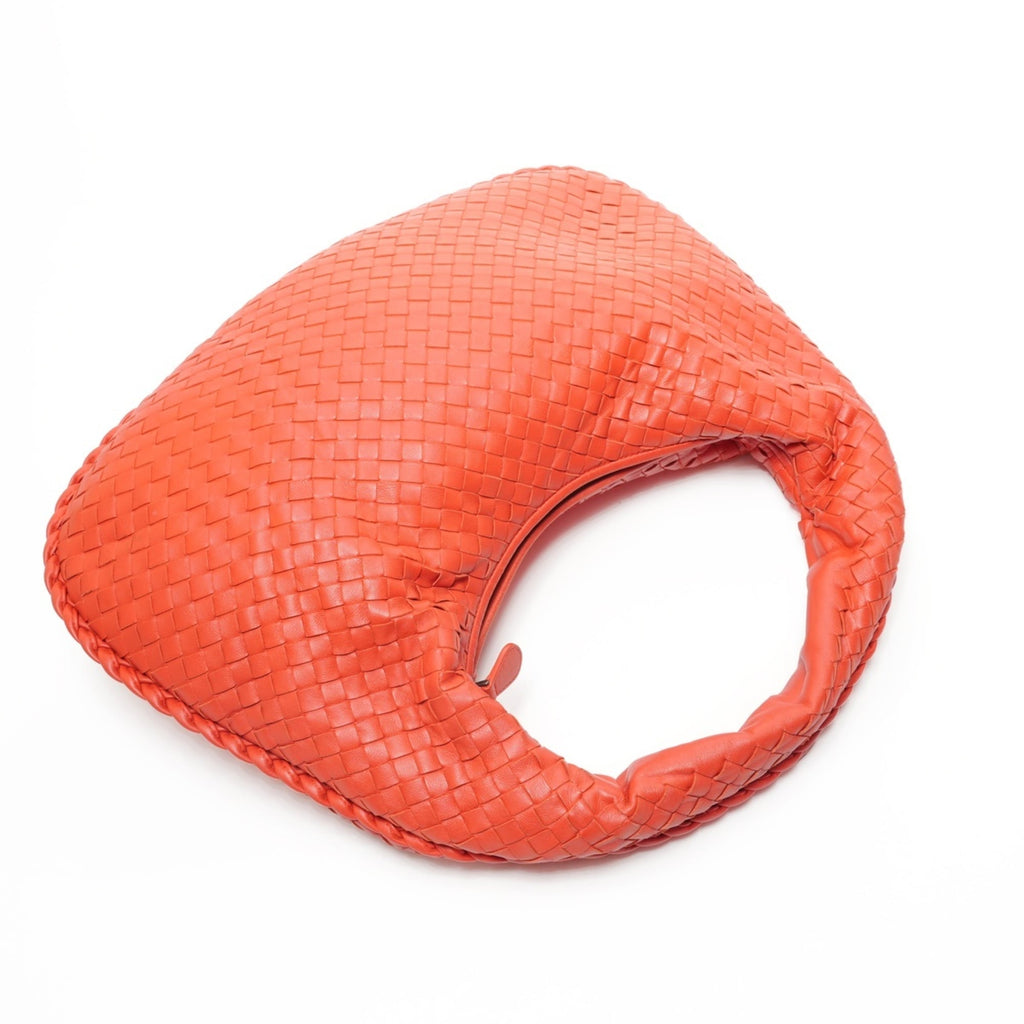 Bottega Veneta Intrecciato Hobo Bag Handbag Red