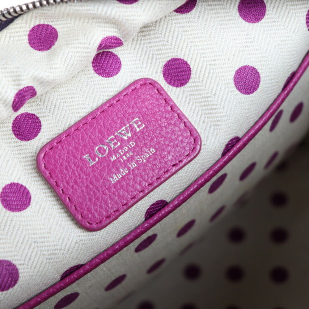 LOEWE Loewe Cruz handbag leather purple pink 2way bicolor — Like New