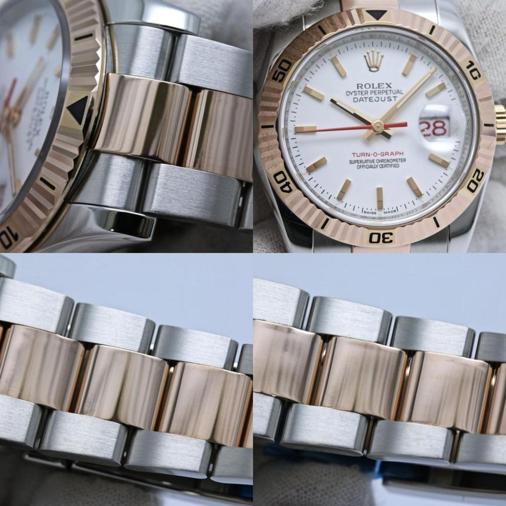 ROLEX Datejust Turn-O-Graph 116261 Oyster Bracelet Men's Watch SSx18KPG 40469 — Very Good