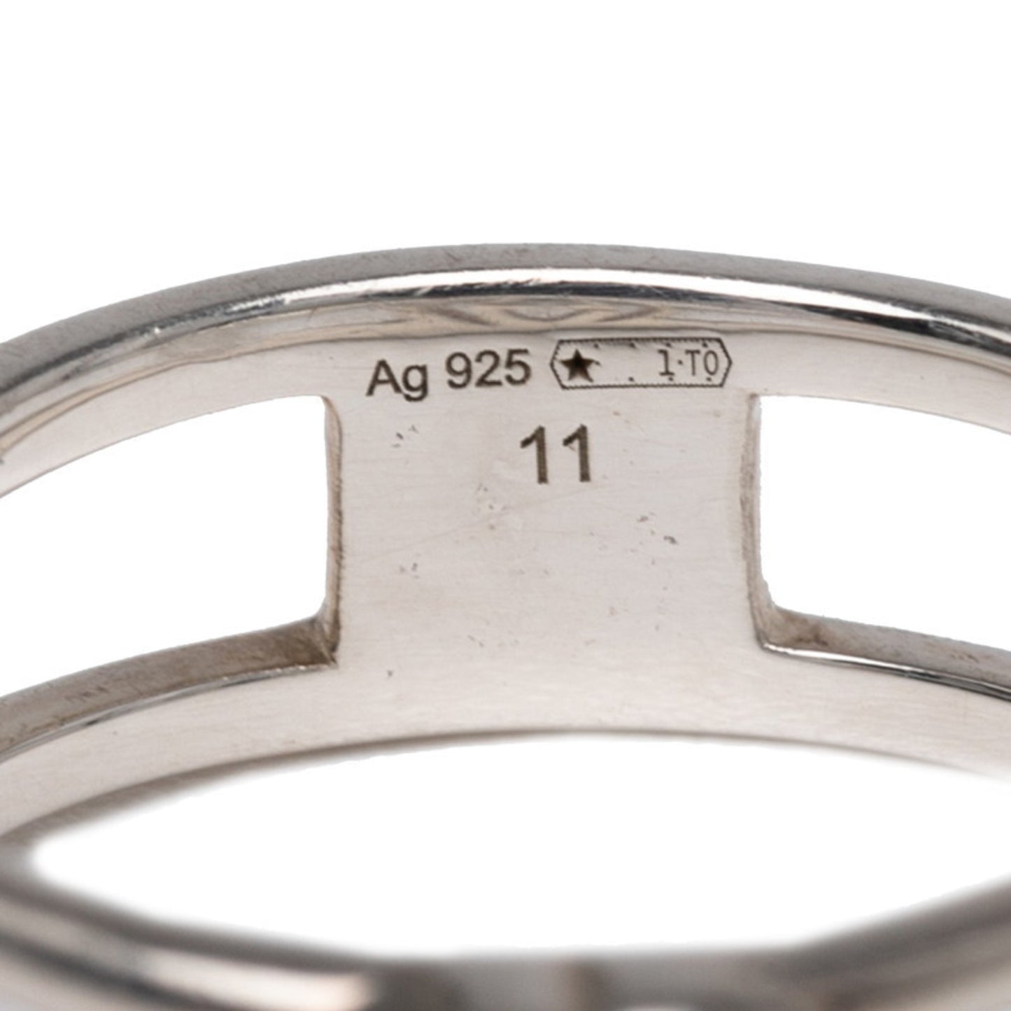 Gucci Interlocking G Ring #11 SV925 Silver Women's GUCCI