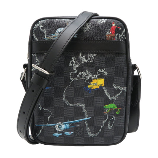 Louis Vuitton Danube PM Men's Shoulder Bag N40239 (Discontinued) Damier Graphite Black