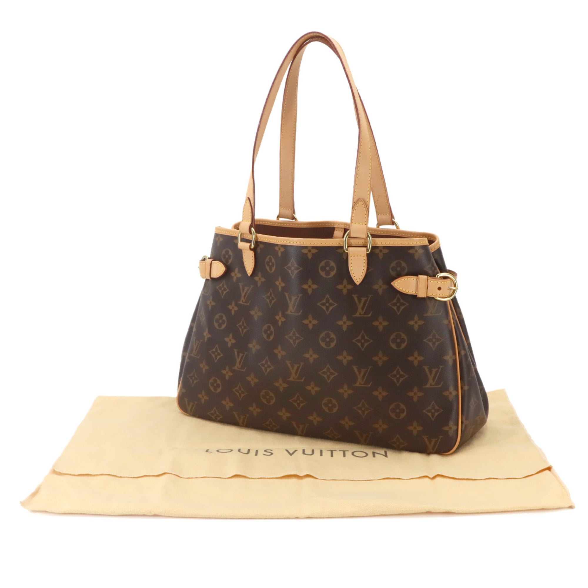 Louis Vuitton Monogram Batignolles Horizontal Tote Handbag, Brown, M51154, Gold Hardware — Like New