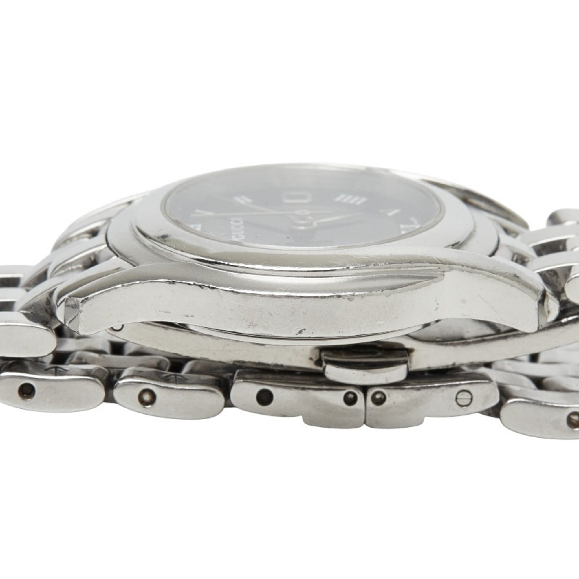 Gucci 5500L Quartz Watch, Black Dial, Stainless Steel, Women's Watch — Good