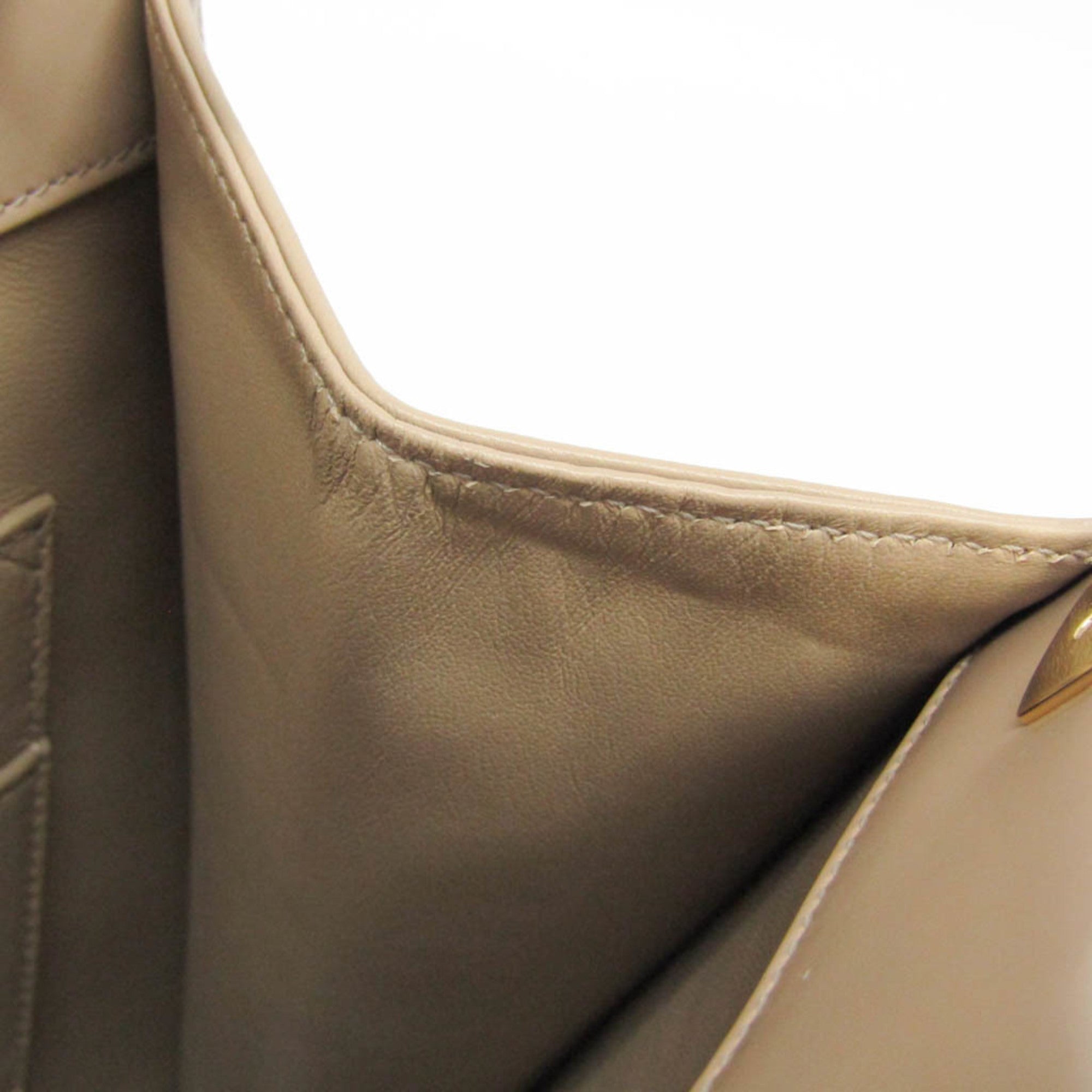 Salvatore Ferragamo Gancini DH-21 3483 Women's Leather Handbag,Shoulder Bag Pink Beige — Like New
