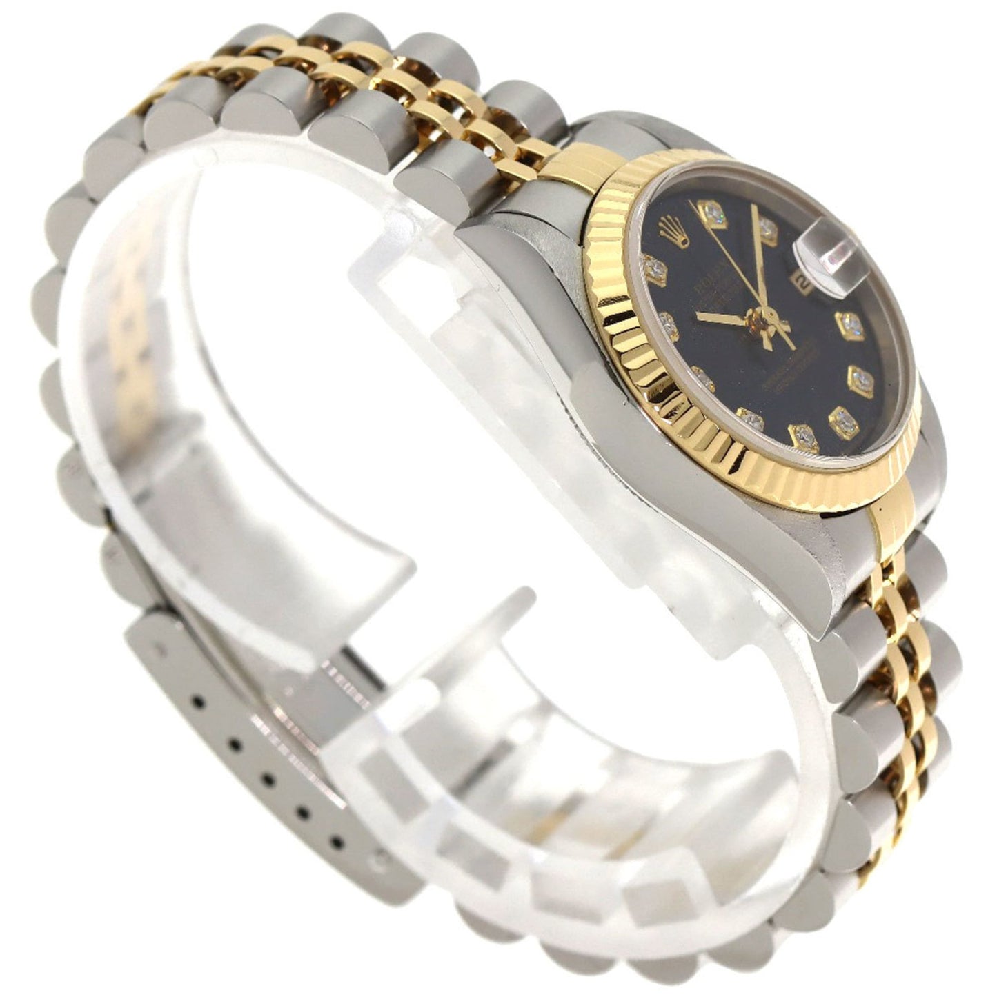 Rolex 79173G Datejust 10P Diamond Watch, Stainless Steel SSx18KYG, 18KYG, Women's