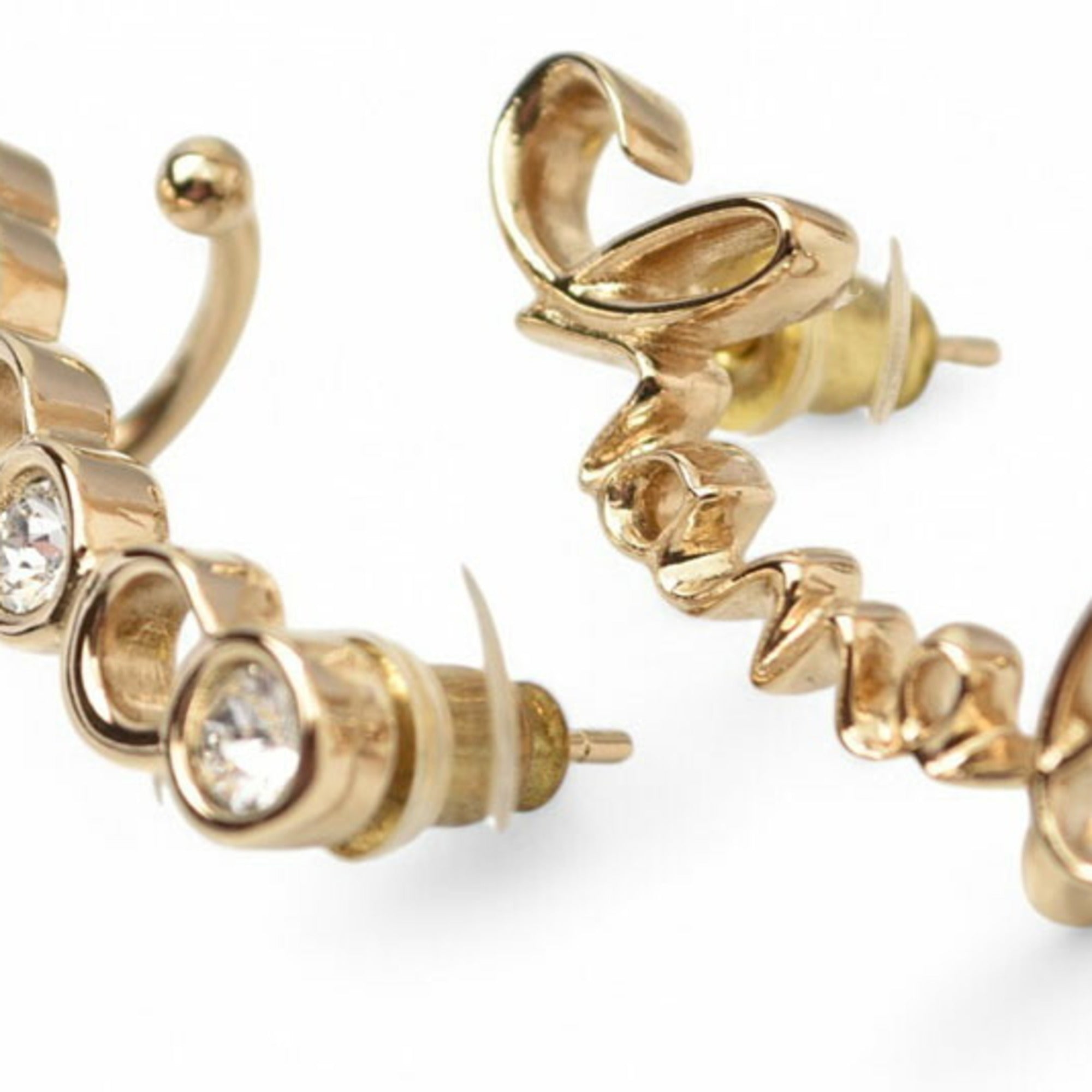 CHANEL COCO Earrings/Rhinestone Gold A22 — Like New