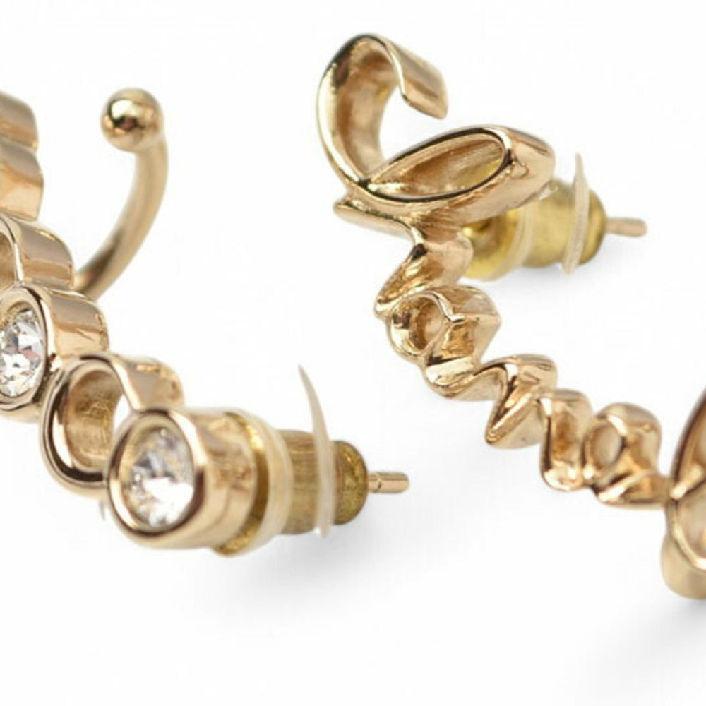 CHANEL COCO Earrings/Rhinestone Gold A22 — Like New
