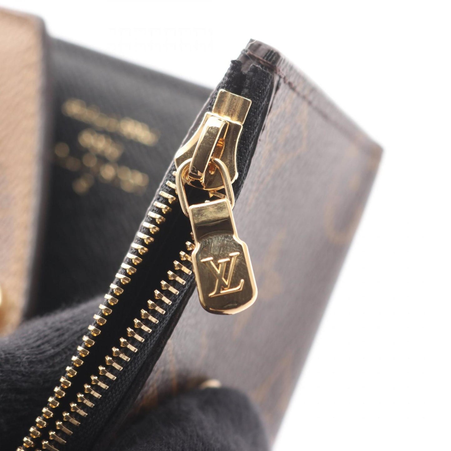 Louis Vuitton Zoe Monogram Giant Reverse Tri-fold Wallet, Women's, Brown and Beige, M80725