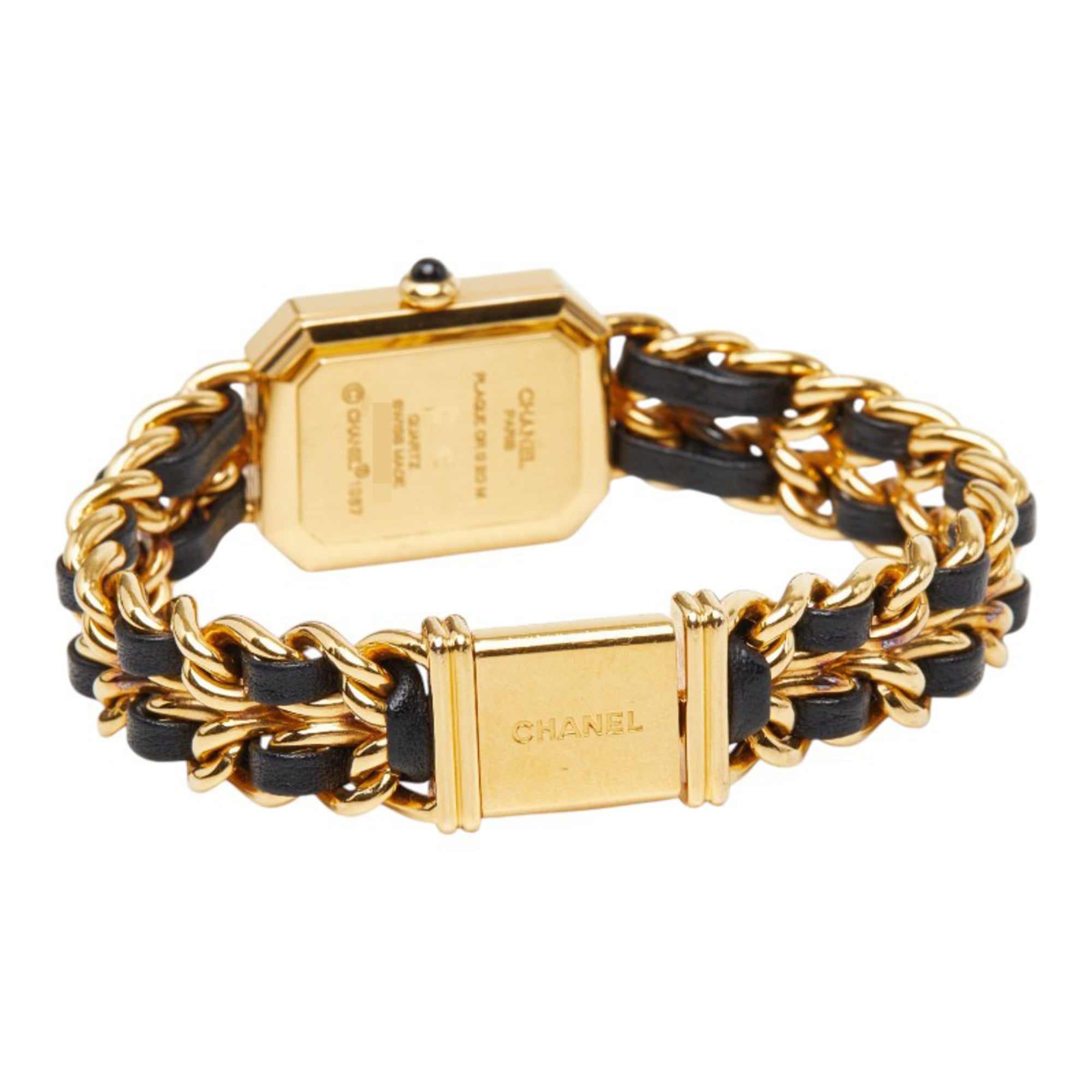 Chanel Première L Watch H0001 Quartz Black Dial Plated Leather Onyx Women's CHANEL — Good