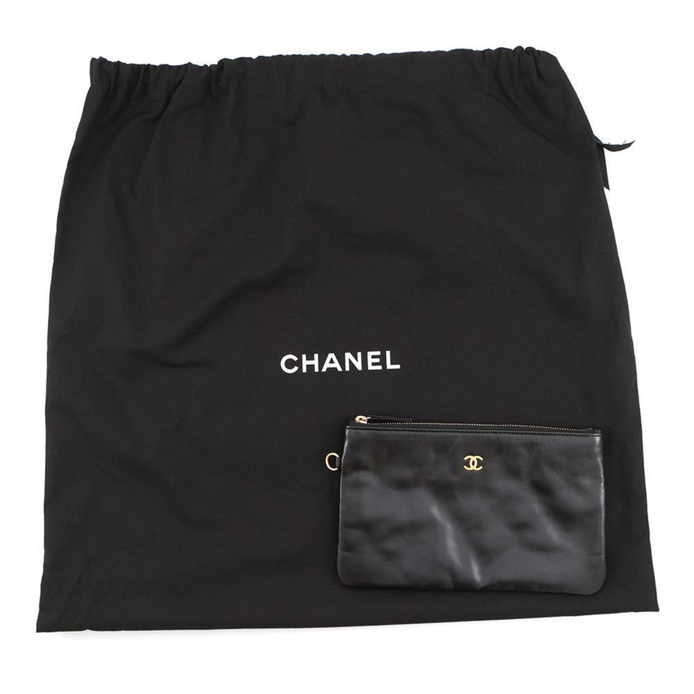 Chanel handbag, 22 medium, shiny calfskin, AS3261, CHANEL shoulder bag, black, handbag for women — Like New