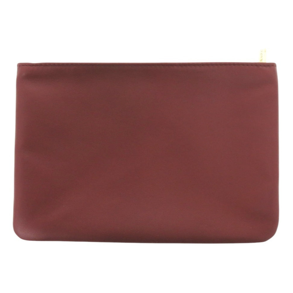 Loewe Cosmetic Pouch Handbag Sheepskin Wine Red 0025 LOEWE — Like New