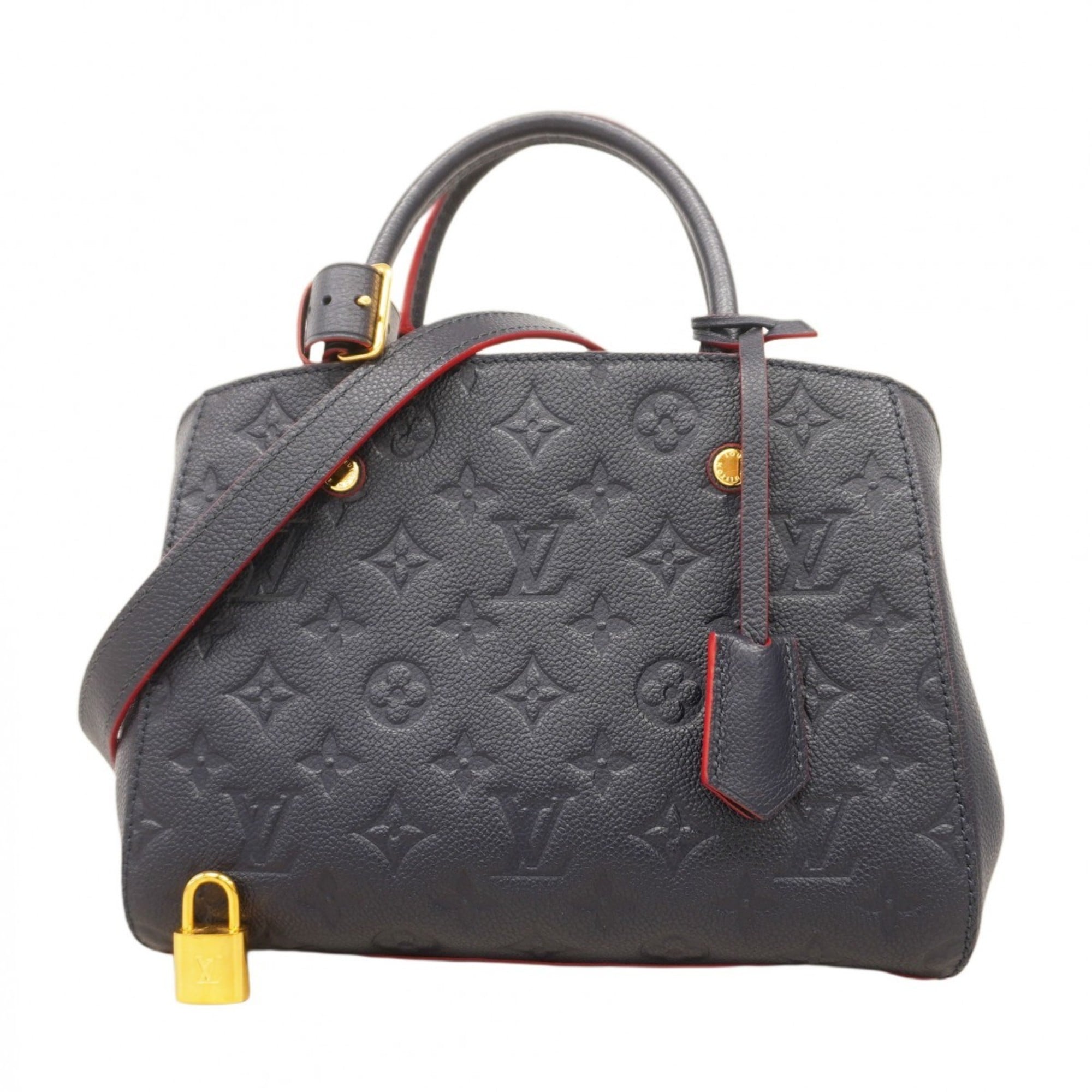 Louis Vuitton Monogram Empreinte Montaigne BB Handbag M42747 Marine Rouge 2-Way Bag for Women P2317302
