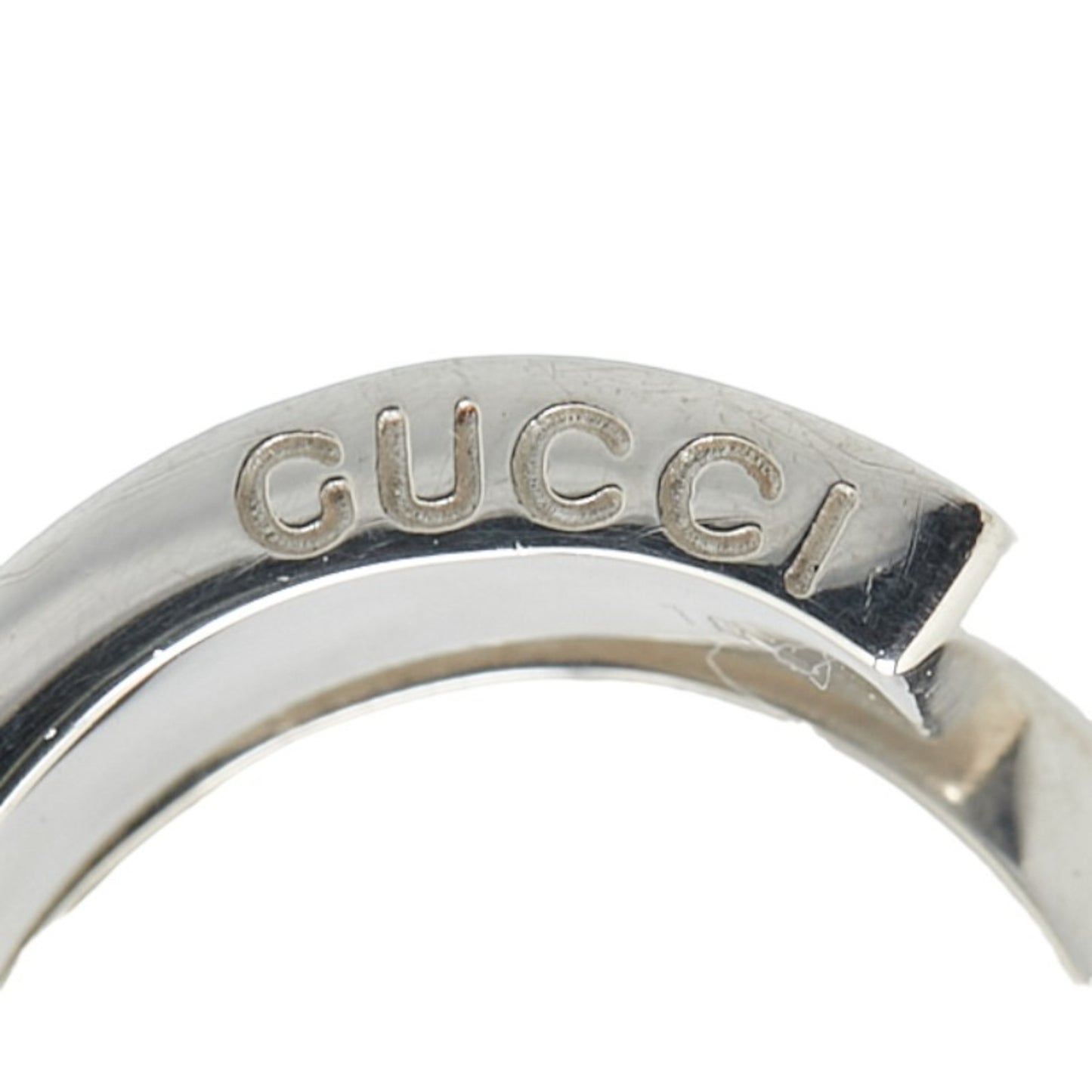 Gucci logo snake ring in silver (SV925) for women.