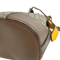 GUCCI 473875 Tiger Drawstring One-Shoulder Bag GG Supreme Handbag Brown — Like New