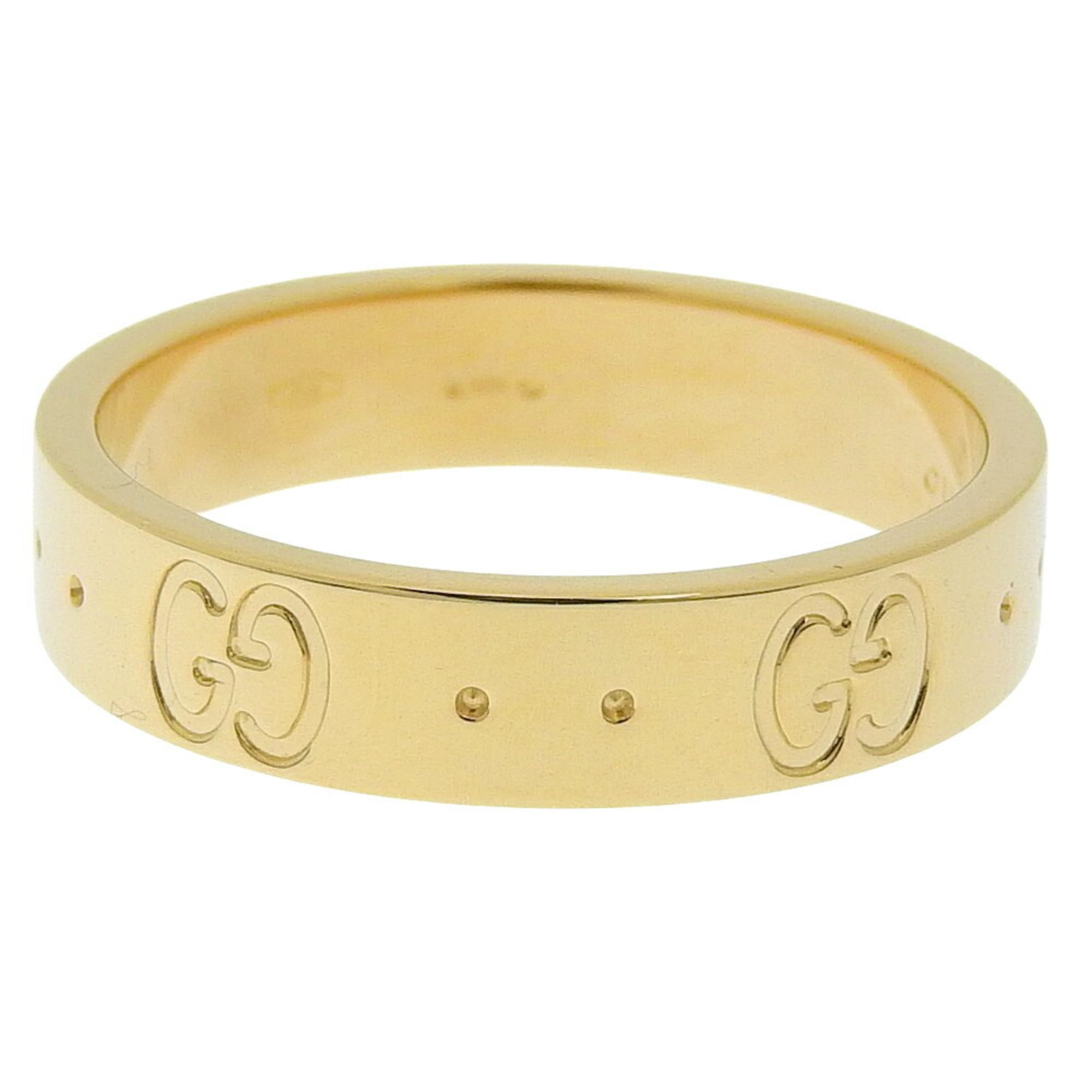 Gucci Interlocking G Icon Ring, 18K Yellow Gold, approximately 3.8g, Size #10 (approximately US size 10) — Like New