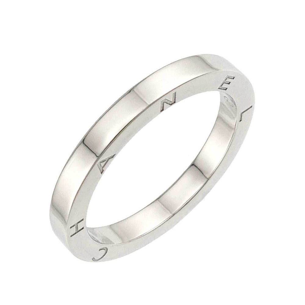 Chanel Signature 2 Ring, Platinum (Pt) — Like New