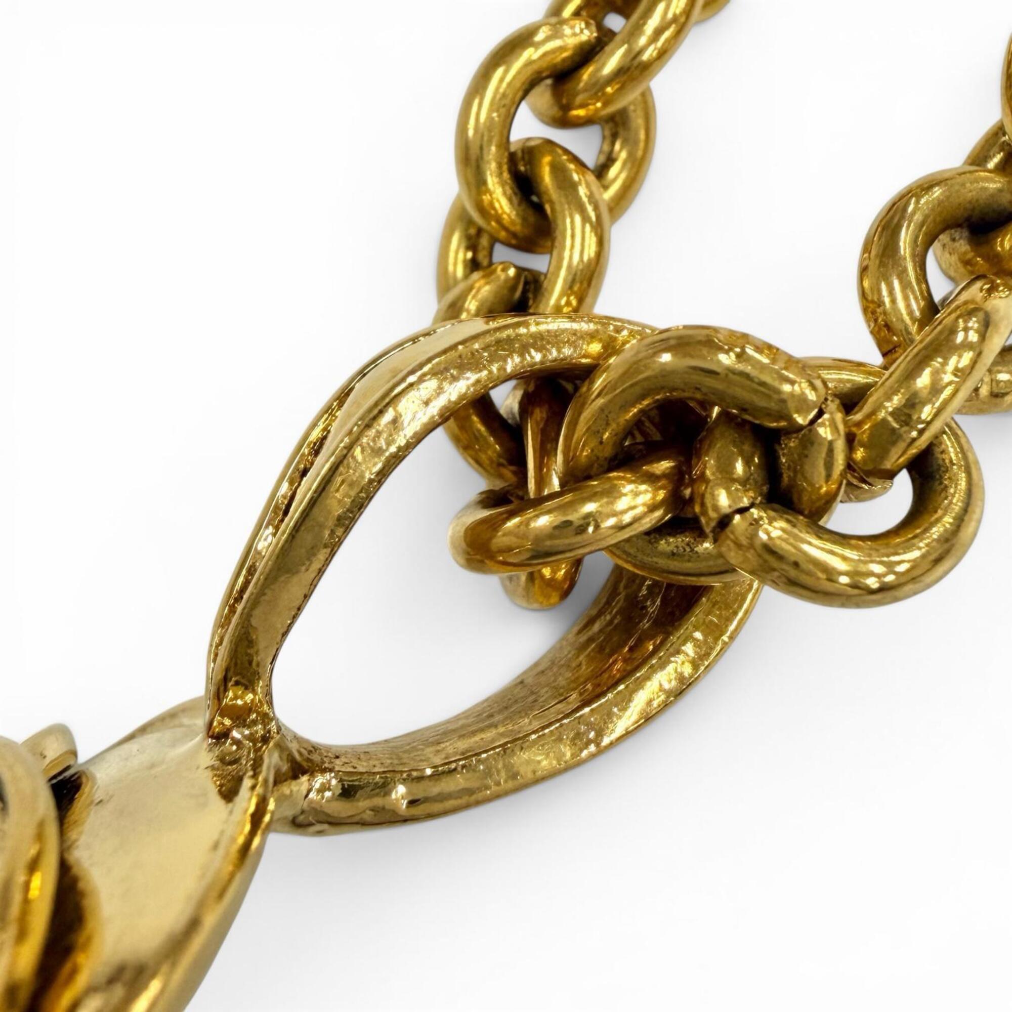CHANEL Vintage 94P 1994 Coco Mark Chain Necklace Pendant Gold Made in France Women's Men's — Like New