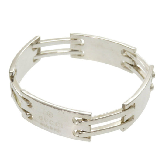 Gucci logo plate silver 925 bracelet 0516GUCCI