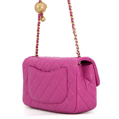 Chanel Chain Shoulder Bag, Coco Mark, Matelassé 20, Ball, Lambskin, AS1787, CHANEL, Handbag, Women's, CHANEL — Like New
