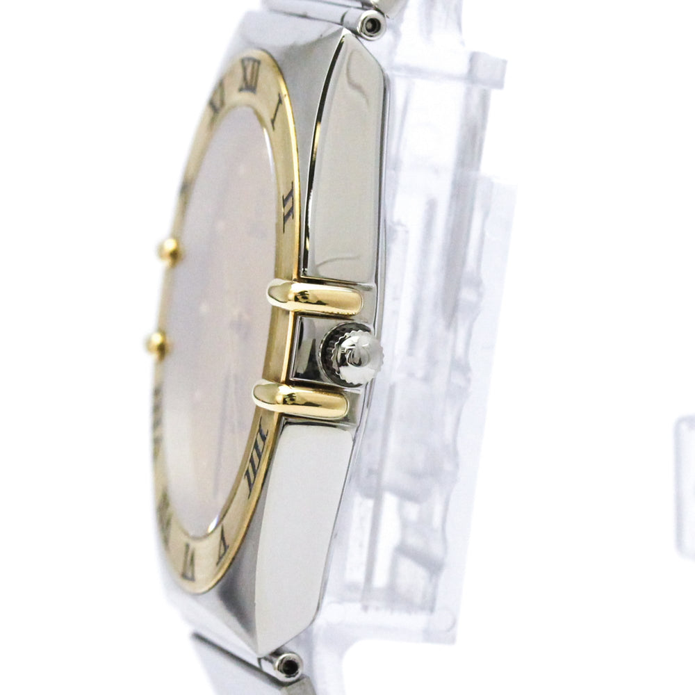 OMEGA Constellation 18K Gold Steel Quartz Mens Watch 396.1070 Polished — Very Good