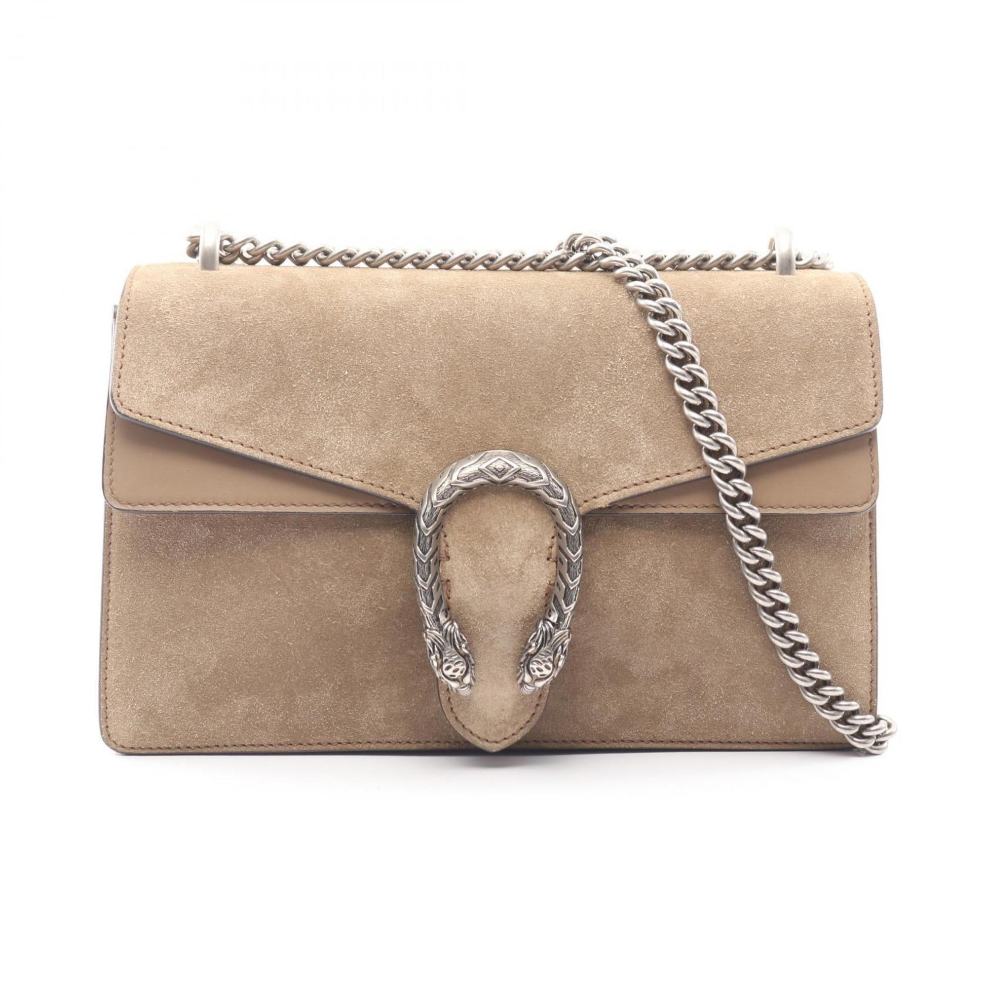 Gucci Dionysus Shoulder Bag/Handbag in Suede and Leather, Beige, Women's, 400249