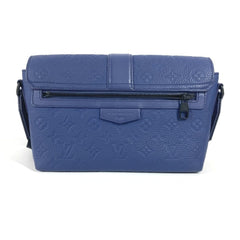 LOUIS VUITTON M11692 Monogram Embossed S Cape Messenger Bag Crossbody Flap Shoulder Taurillon Leather Men's Women's Sapphire Blue — Like New