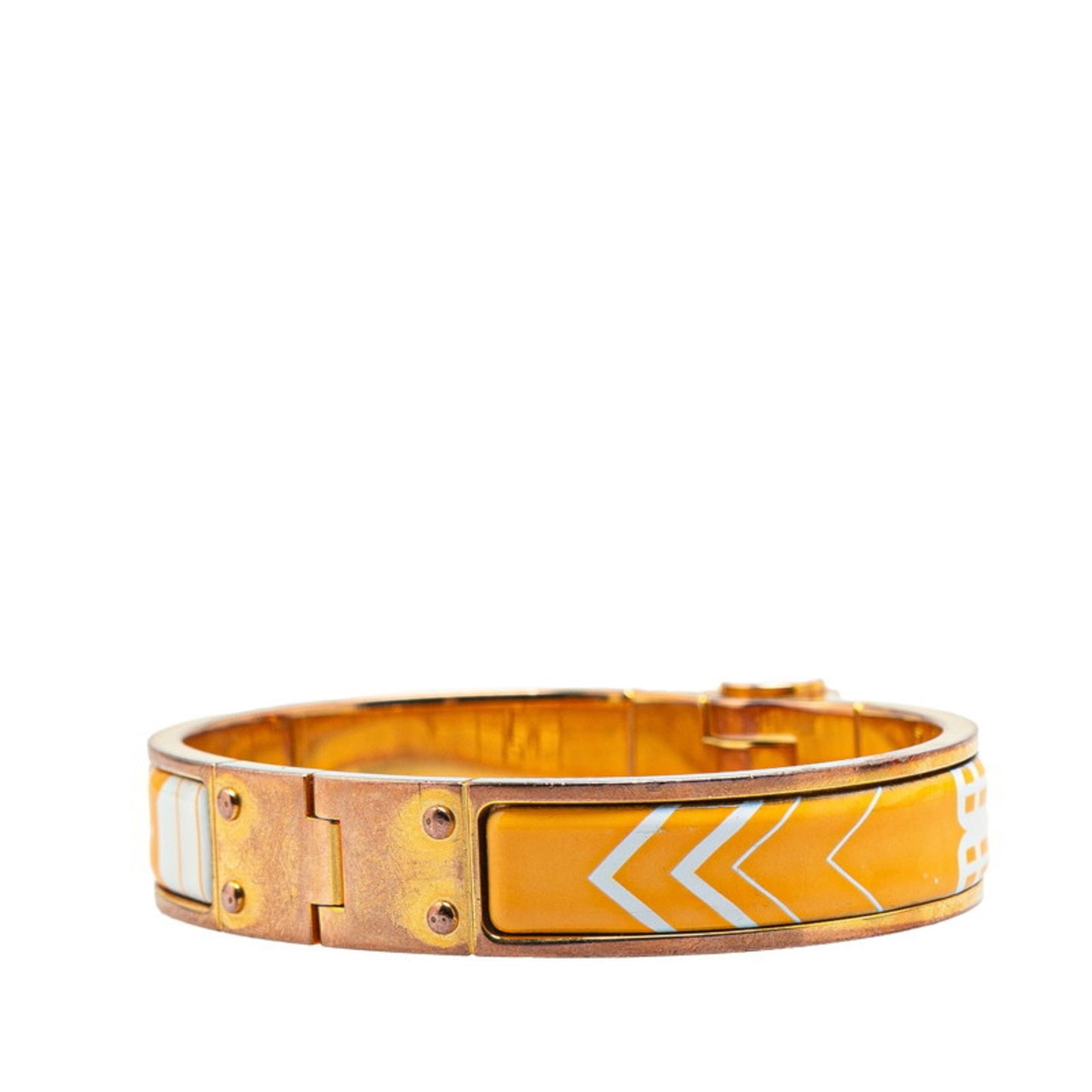Hermès Charnière Bangle Gold Orange Plated Women's HERMES