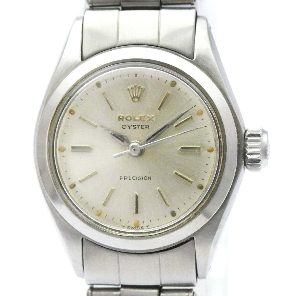 ROLEX Oyster Precision 6410 Steel Hand-Winding Ladies Watch Vintage — Good