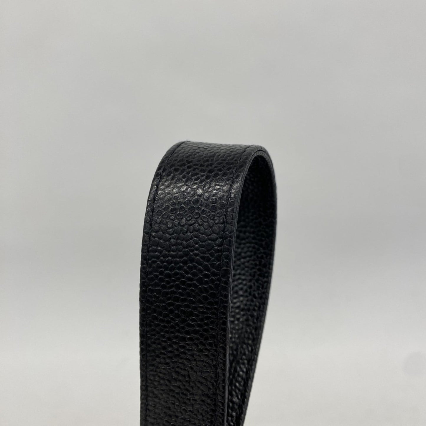 Chanel Shoulder Bag Chain Caviar Skin Black Women's