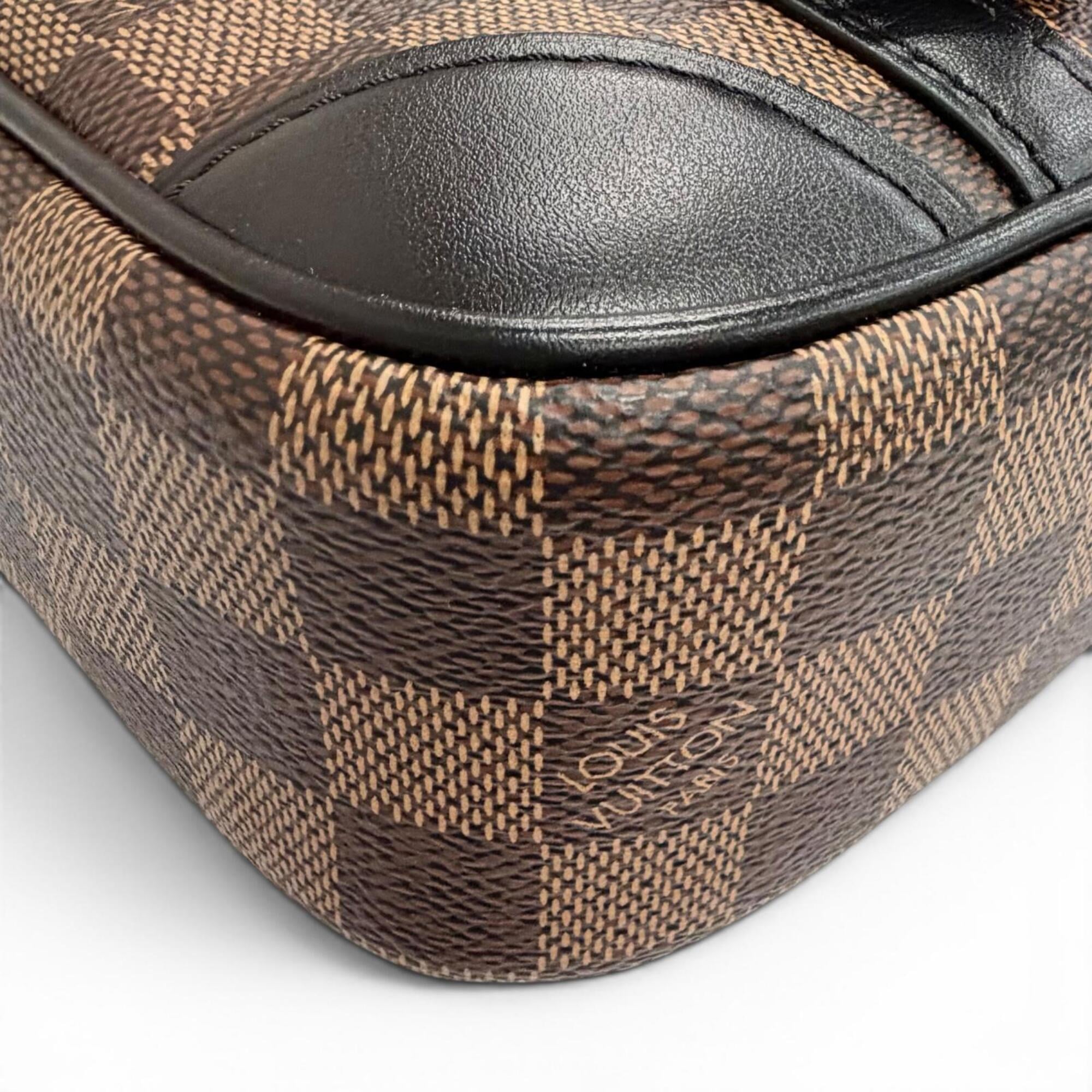 LOUIS VUITTON N50063 Damier Valisette Souple BB Canvas Shoulder Bag, Brown, Made in France, Women's, with Dust Bag — Like New