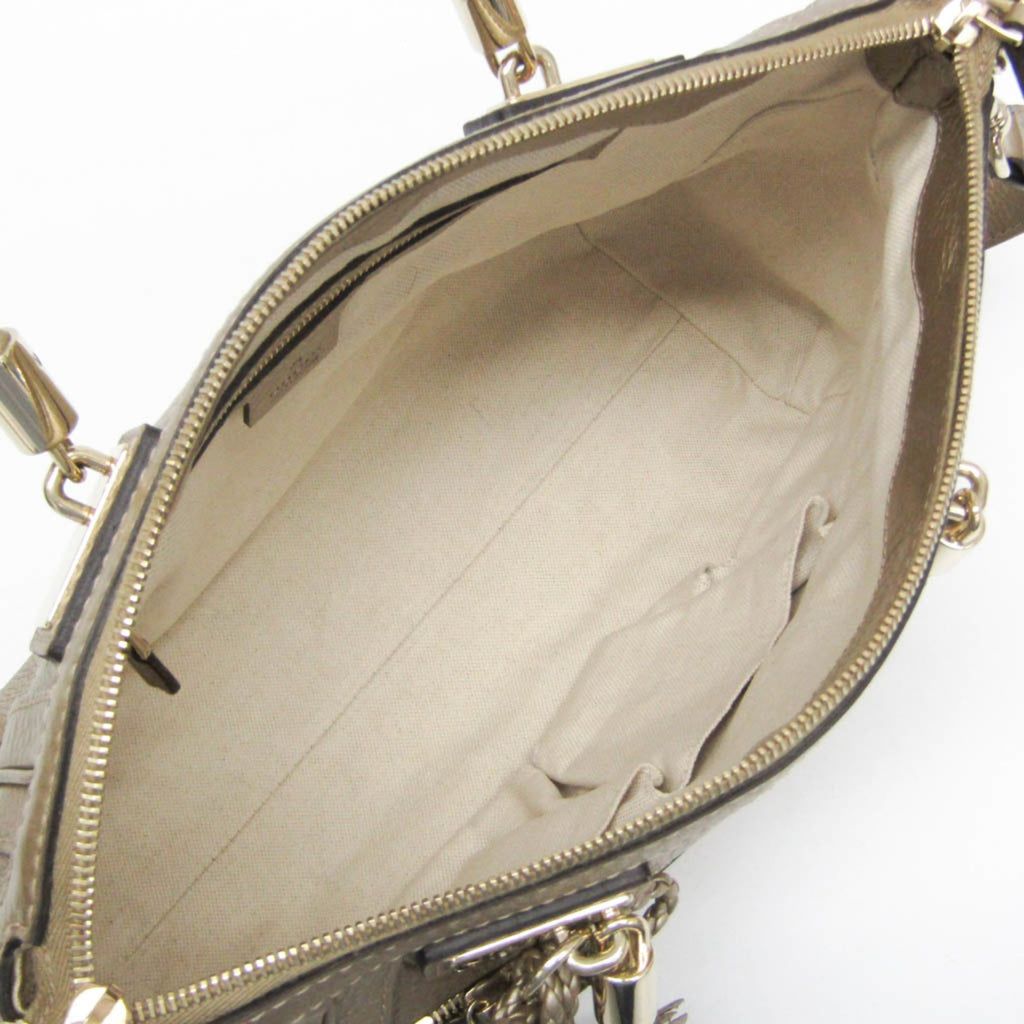 Gucci Bella 282300 Women's Leather Handbag,Shoulder Bag Gold