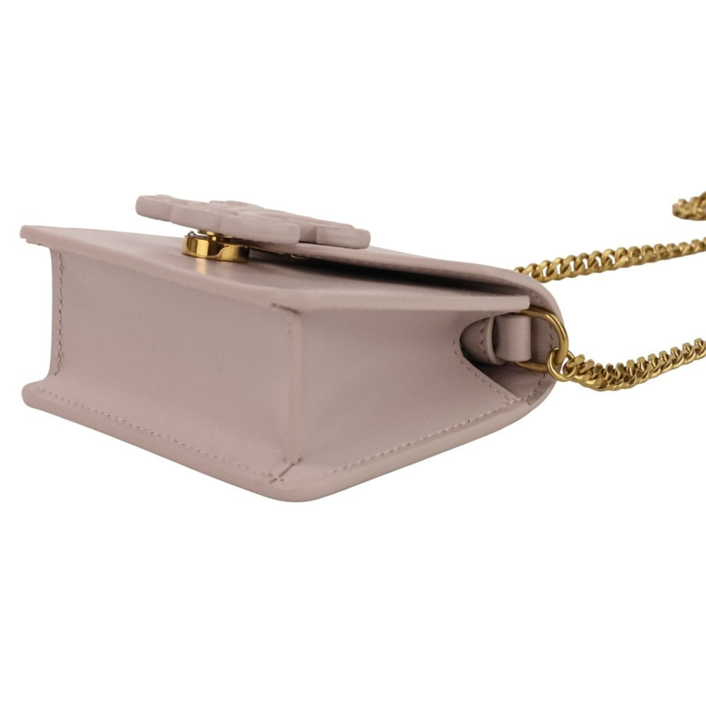 CELINE Triomphe Chain Card Holder Mini Shoulder Bag S-BB-4292 Light Pink Women's — Like New