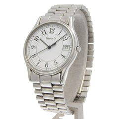 Tiffany & Co. Classic Watch, Stainless Steel, Quartz, Analog, White Dial, Unisex — Good