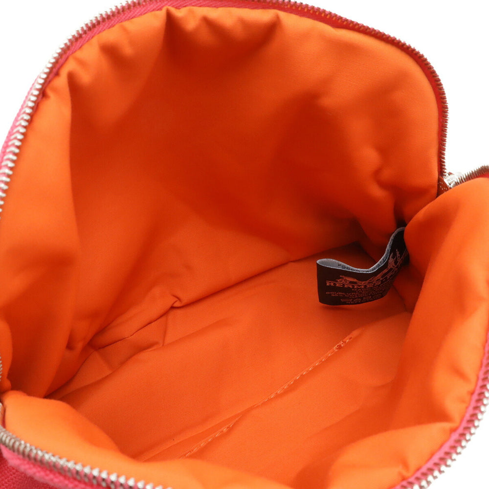HERMES Bolide Pouch 20 Handbag Multi-purpose Canvas Leather Fuchsia Pink — New - Store Return