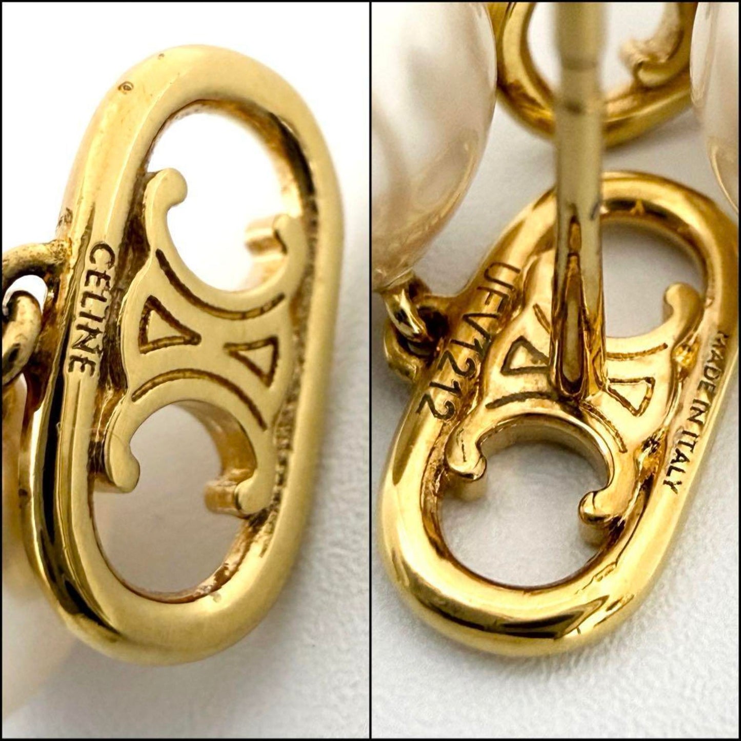 Celine Women's Les Perles Stud Earrings with Imitation Pearls