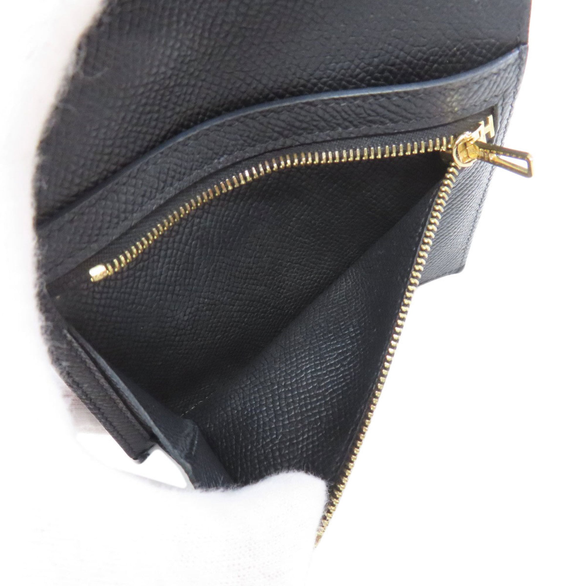 Hermes Hermès Bearn Compact Bifold Wallet with Gold Hardware, Epson, Women's