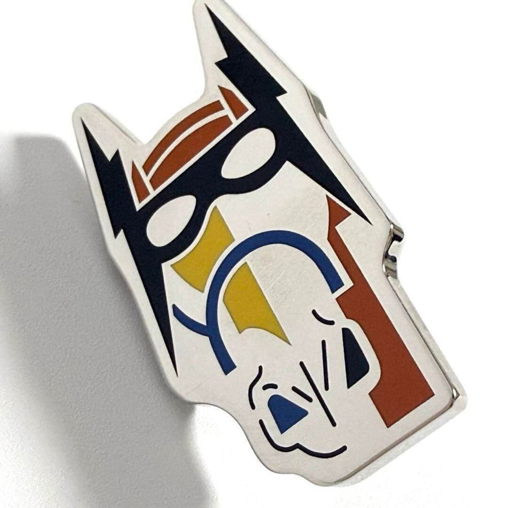 Hermes Men's Pin Badge Brooch Cheval Maske — Like New