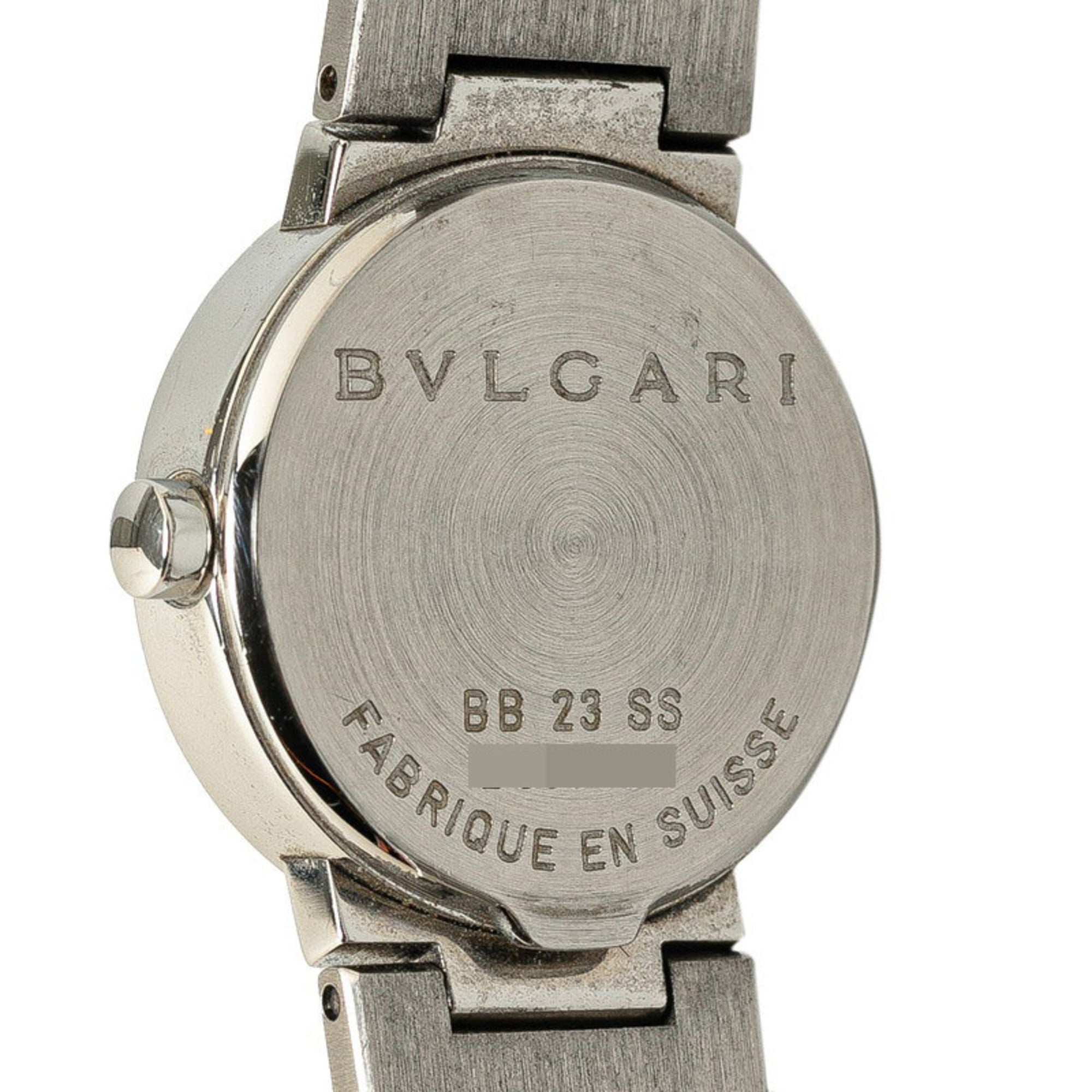 BVLGARI Watch BB23SS Quartz Black Dial Stainless Steel Women's — Good