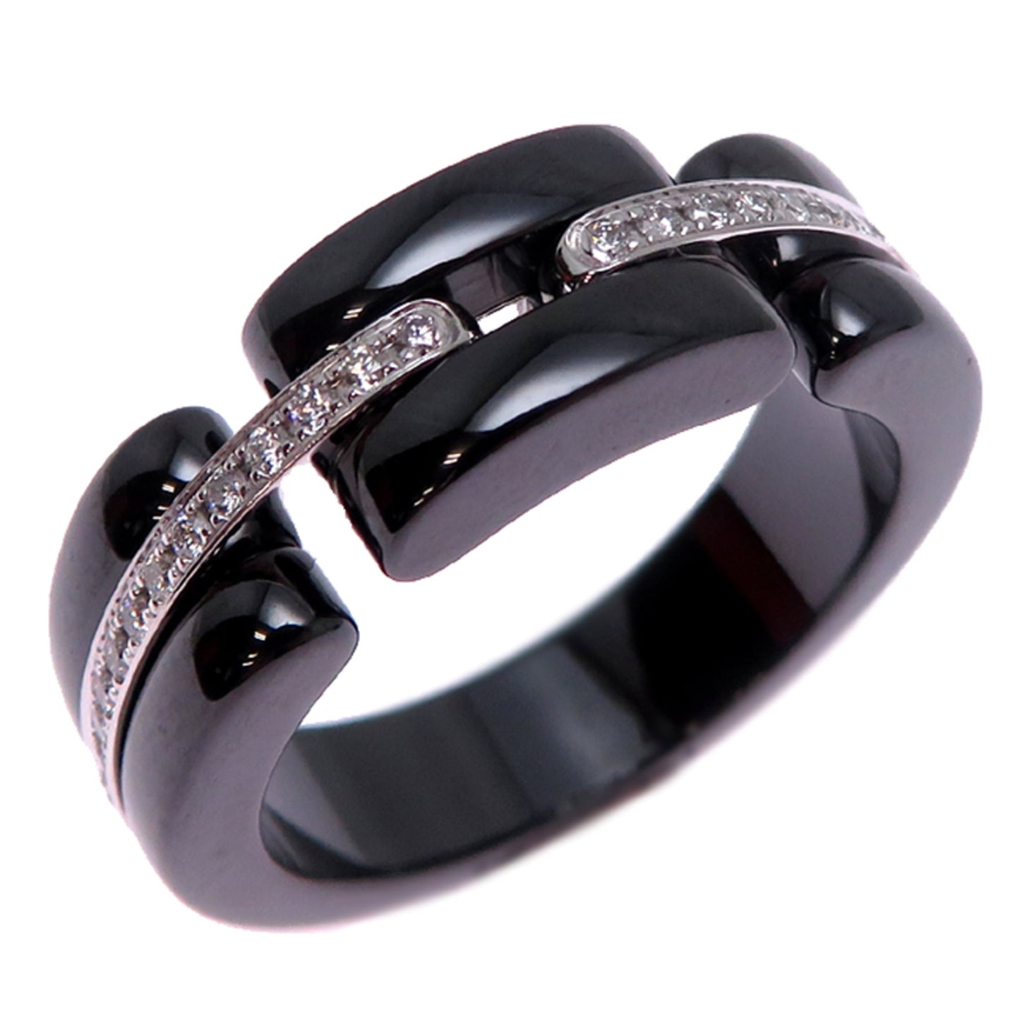 Chanel Ultra Women's Ring J3877 Ceramic Size 13